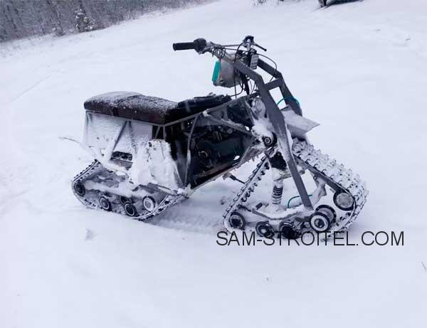 Самодельный полноприводный гусеничный мотоцикл своими руками: обзор конструкции Самодельный полноприводный гусеничный мотоцикл своими руками: обзор конструкции