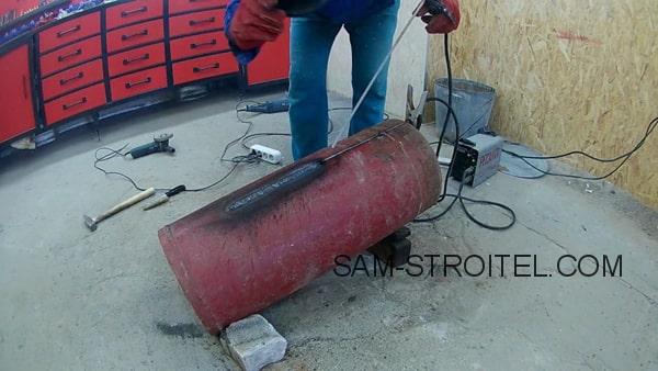 Печь в гараж из газового баллона (29 фото изготовления) Печь в гараж из газового баллона (29 фото изготовления)