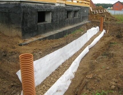 Устройство дренажа вокруг дома: проектирование и обустройство дренажной системы своими руками
