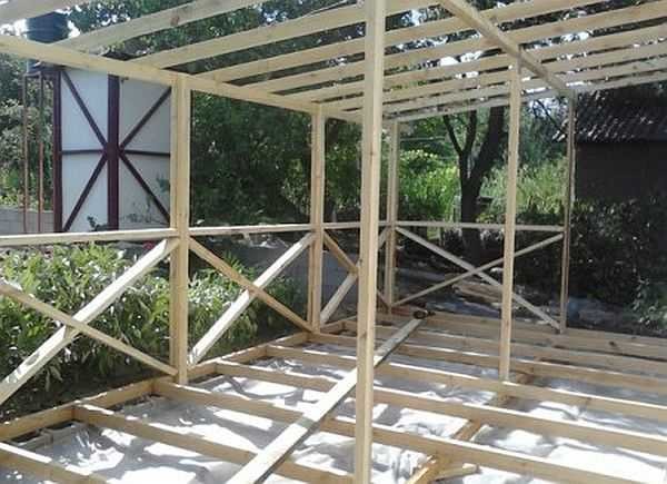 Как пристроить  веранду к дачному домику и остеклить