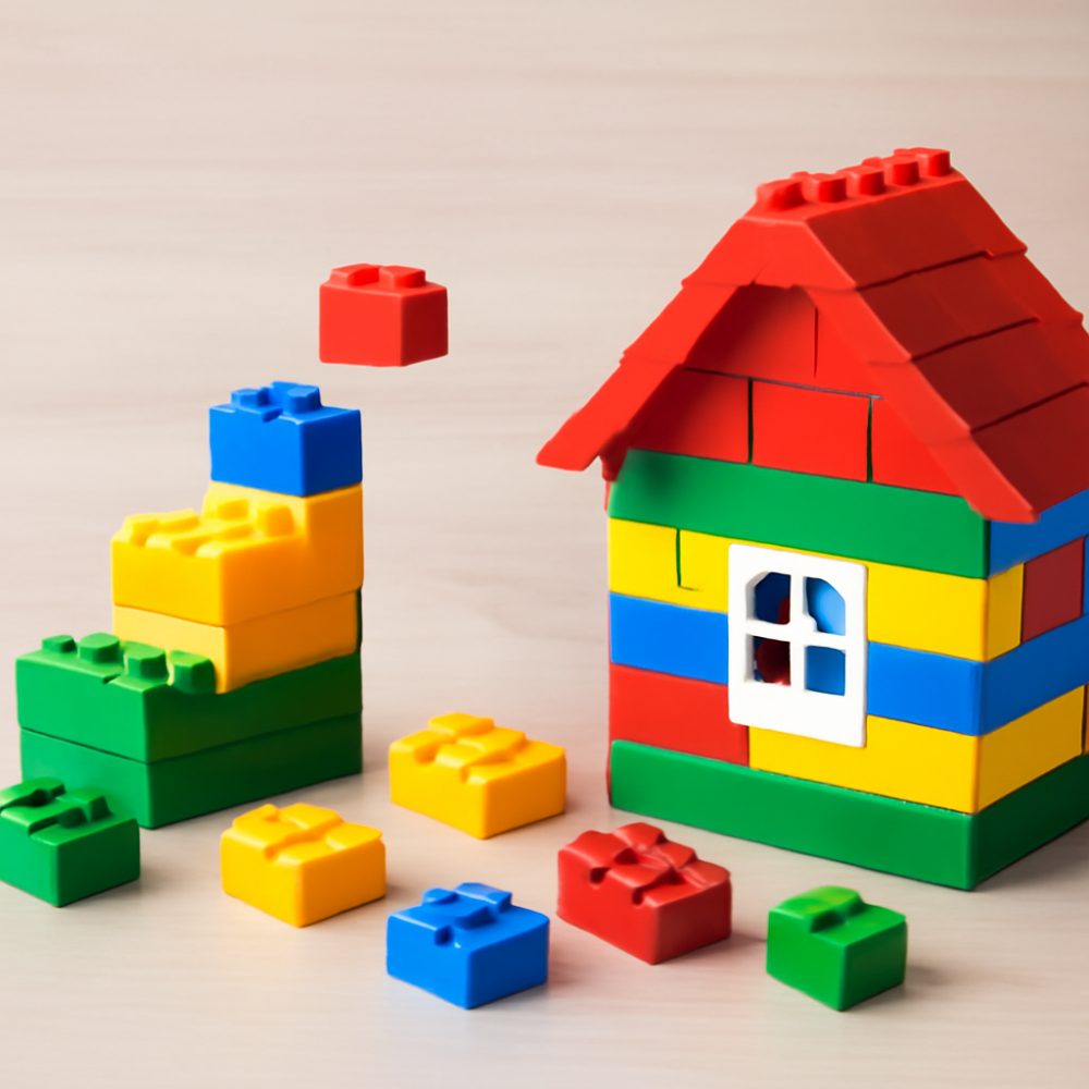 Как делают домик из конструктора 1