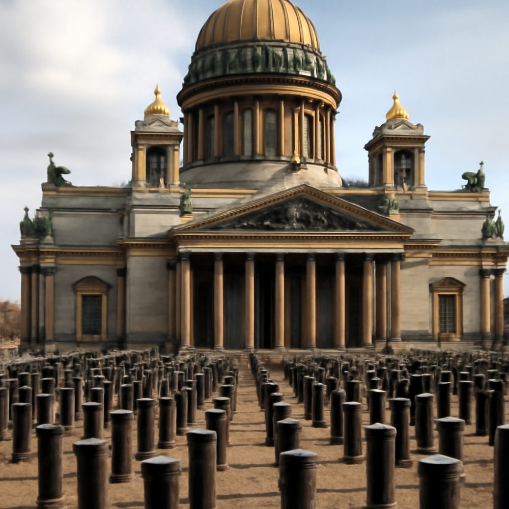 Сколько свай в исаакиевском соборе 1