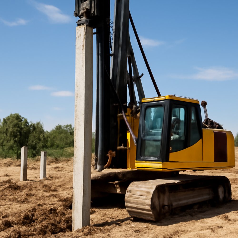 Машина которая вбивает сваи 1