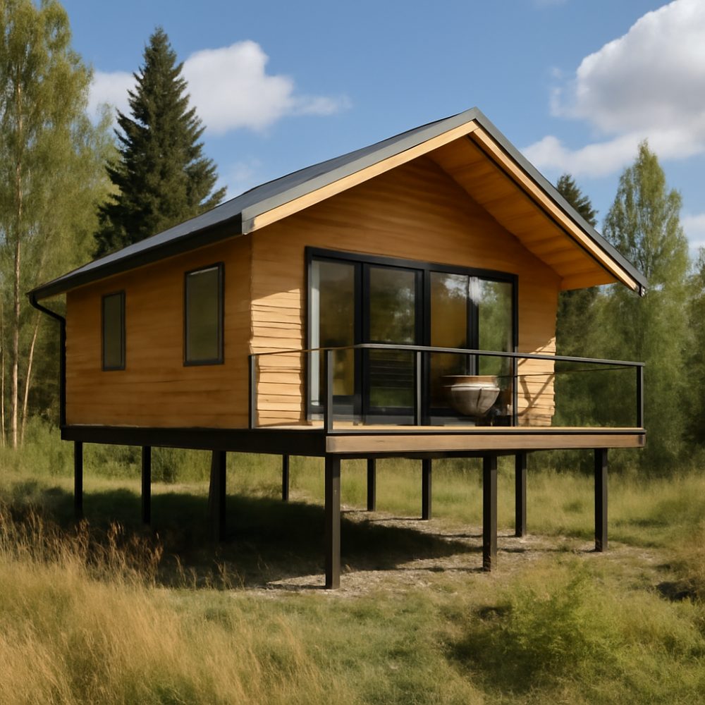 Коттедж на сваях как выглядит 1