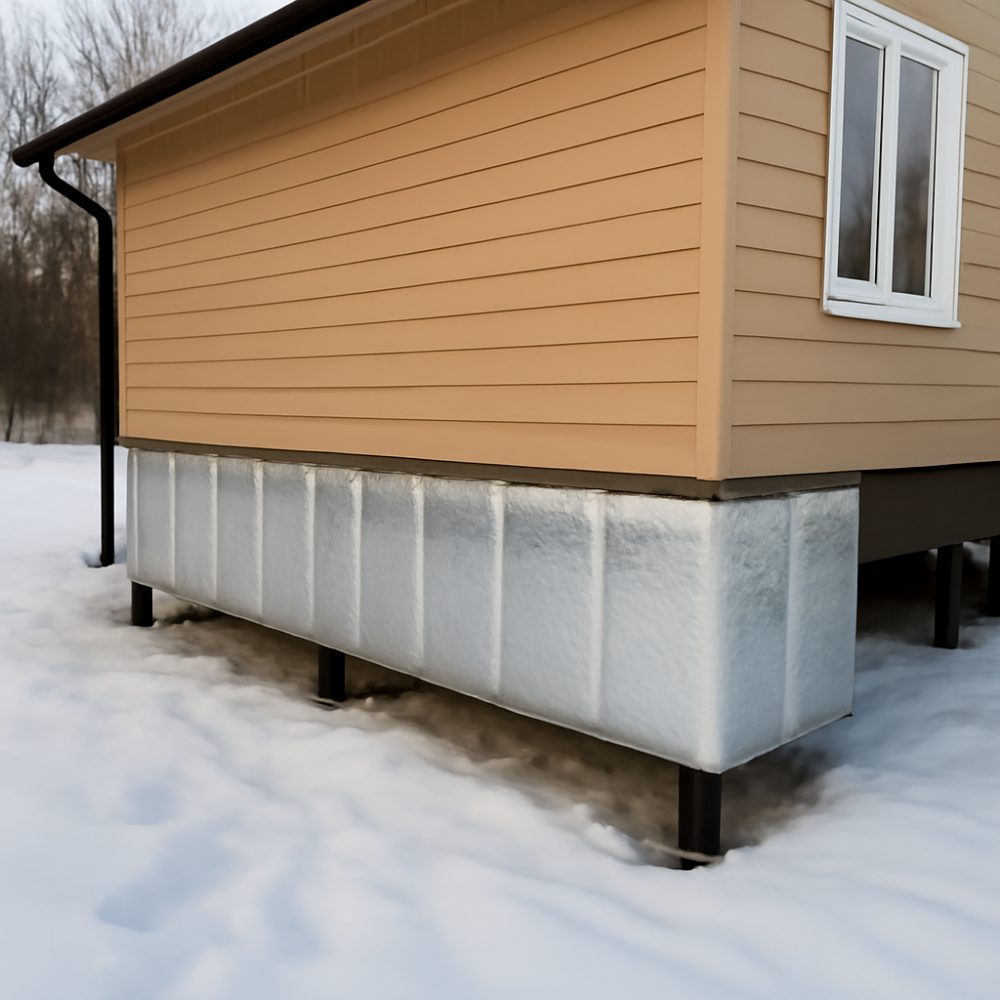 Чем закрыть сваи под домом на зиму 1