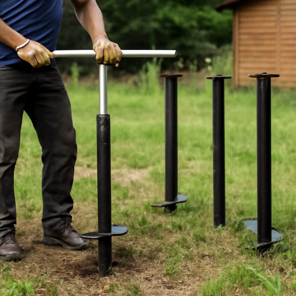 Как завинтить сваи 1