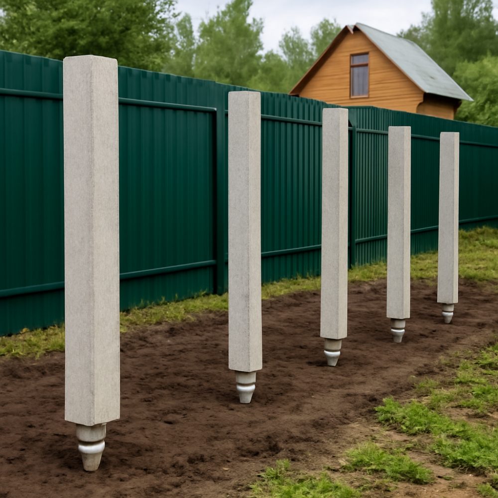 Сваи для забора какие лучше 1