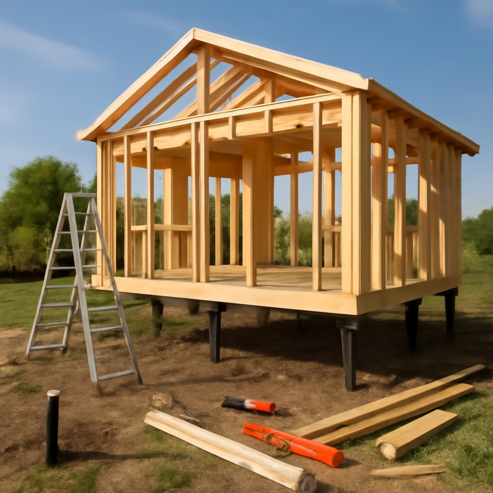 Как сделать дом на сваях своими руками 1