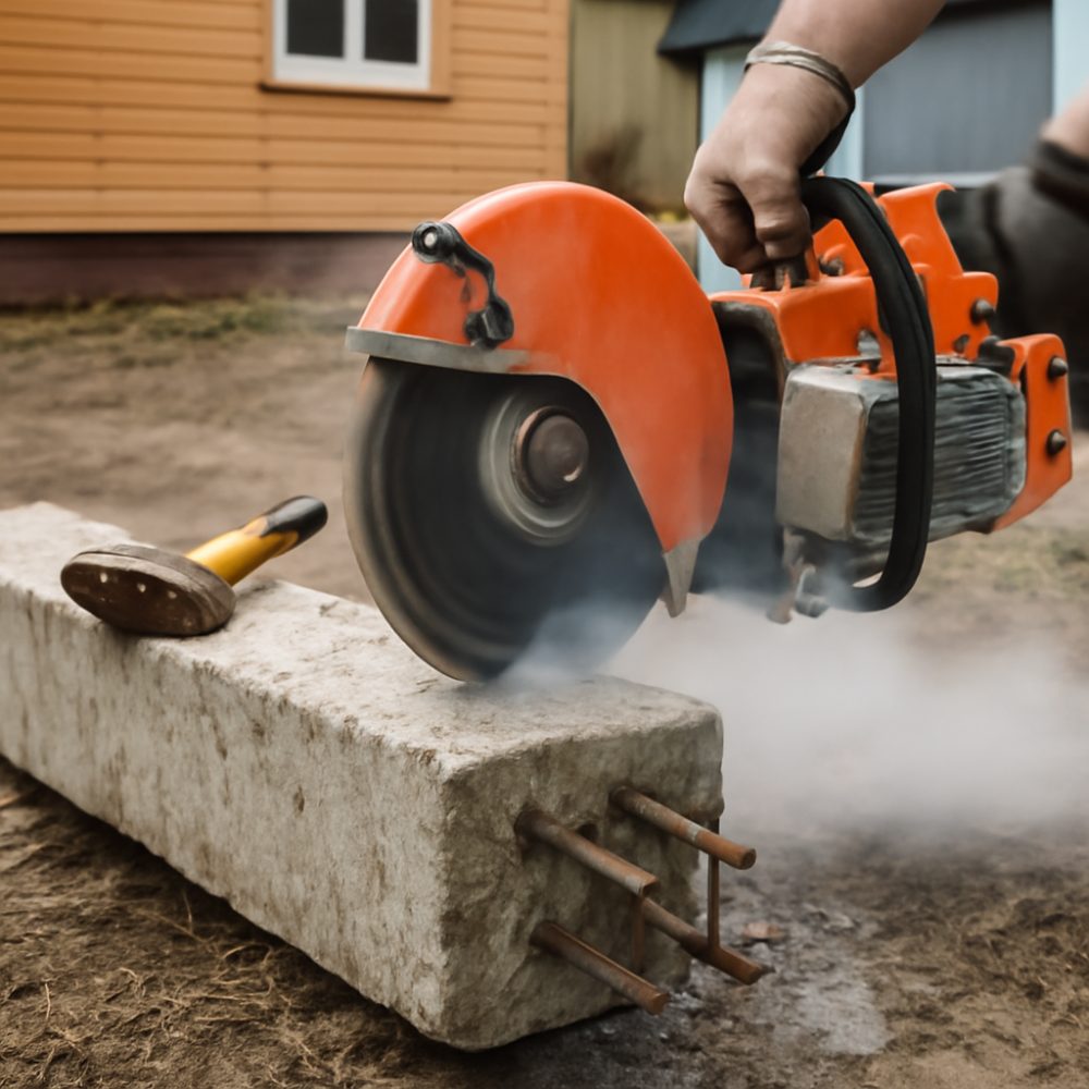 Как распилить жб сваю 1