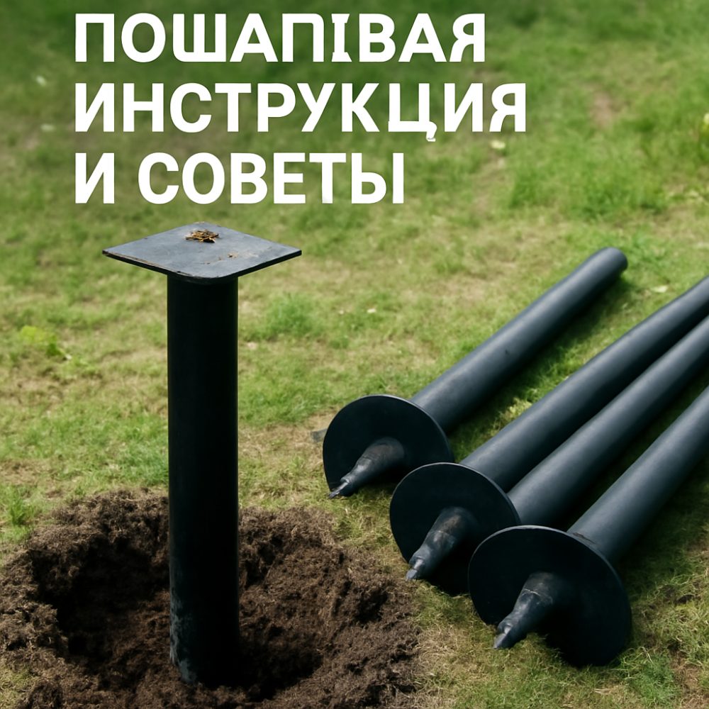 Как происходит монтаж винтовых свай 1