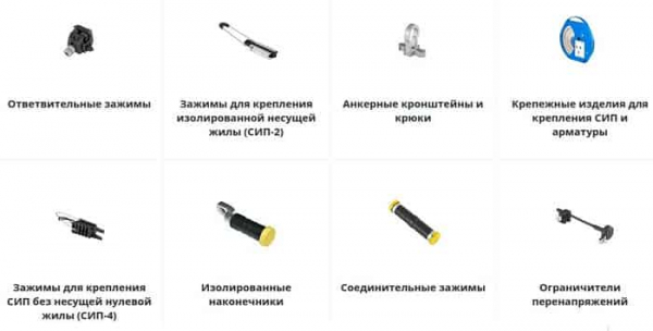 Арматура для сип до 1кв