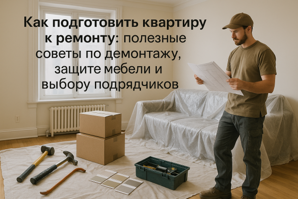 Как подготовить квартиру к ремонту: полезные советы по демонтажу, защите мебели и выбору подрядчиков 1