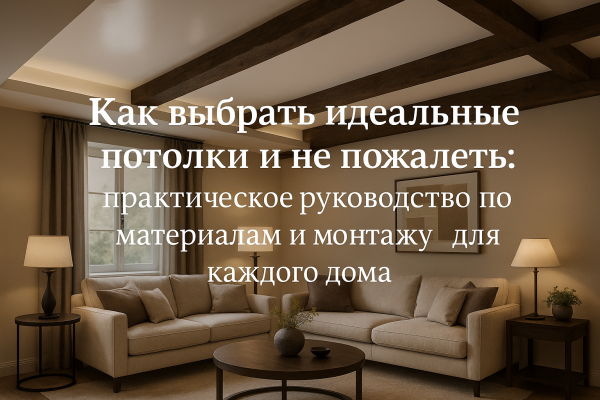 Как выбрать идеальные потолки и не пожалеть: практическое руководство по материалам и монтажу для каждого дома 1