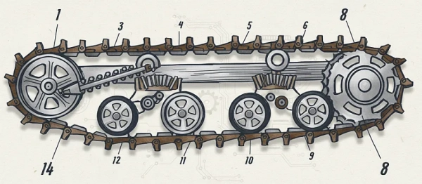 Ходовая гусеничного трактора: из чего состоит и как обслуживать