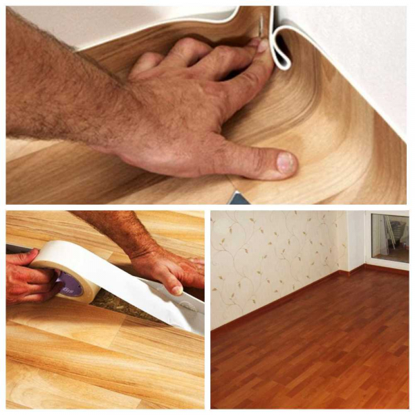 Монтаж линолеума на клей: правила клеения на разные типы оснований Монтаж линолеума на клей: правила клеения на разные типы оснований