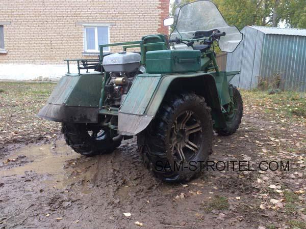 Самодельный трицикл вездеход для поездок на охоту: фото и описание самоделки