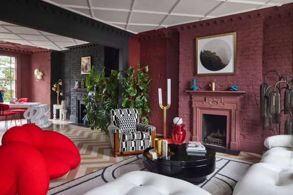 Цветной кирпич и причудливая мебель: неожиданный интерьер в лондоне Цветной кирпич и причудливая мебель: неожиданный интерьер в лондоне