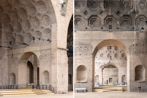 Базилика massenzio в обрамлении новых архитектурных решений