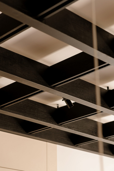 Эффектный современный дизайн мансардной квартиры с сауной в кракове