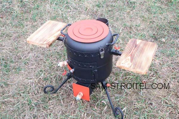 Огонь под рукой: самодельная печь из газового баллона: размеры, фото и описание Огонь под рукой: самодельная печь из газового баллона: размеры, фото и описание