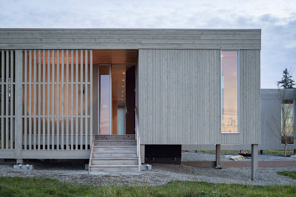 Современный дом для отдыха и медитаций на острове, парящий над землёй Современный дом для отдыха и медитаций на острове, парящий над землёй