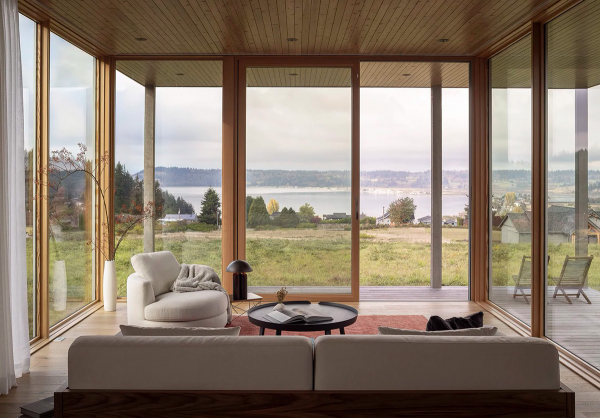 Современный дом для отдыха и медитаций на острове, парящий над землёй Современный дом для отдыха и медитаций на острове, парящий над землёй