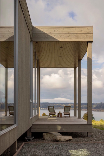 Современный дом для отдыха и медитаций на острове, парящий над землёй Современный дом для отдыха и медитаций на острове, парящий над землёй