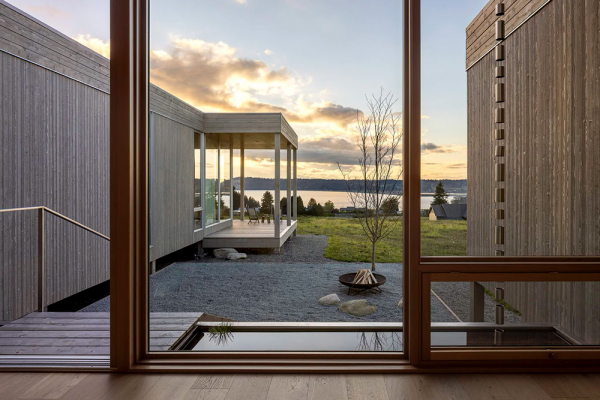 Современный дом для отдыха и медитаций на острове, парящий над землёй Современный дом для отдыха и медитаций на острове, парящий над землёй