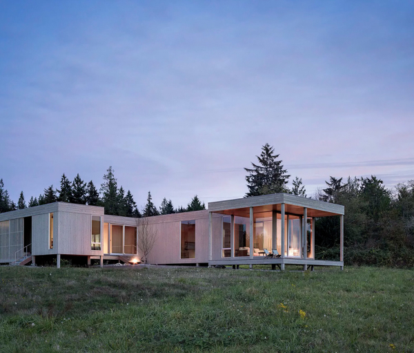 Современный дом для отдыха и медитаций на острове, парящий над землёй Современный дом для отдыха и медитаций на острове, парящий над землёй