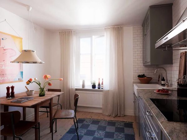 Свежий и воздушный интерьер небольшой квартиры в швеции (58 кв. М) Свежий и воздушный интерьер небольшой квартиры в швеции (58 кв. М)