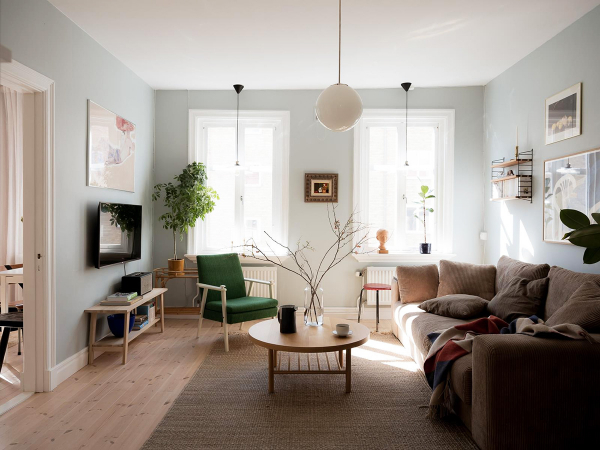 Свежий и воздушный интерьер небольшой квартиры в швеции (58 кв. М) Свежий и воздушный интерьер небольшой квартиры в швеции (58 кв. М)