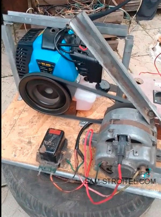 Самодельный бензогенератор из мотокосы: фото и описание 1