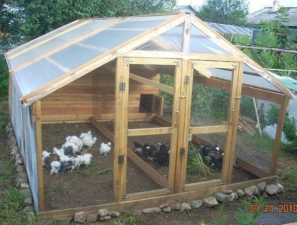 Как построить курятник на лето с выгулом Как построить курятник на лето с выгулом