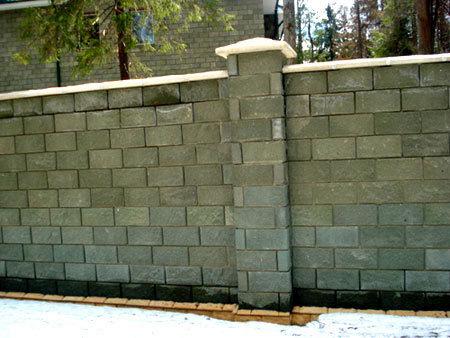 Строительство забора из пеноблоков Строительство забора из пеноблоков