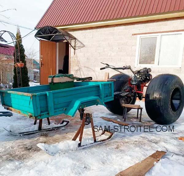 Сделал вездеход из мотоблока своими руками: проезжает там, где застревает машина Сделал вездеход из мотоблока своими руками: проезжает там, где застревает машина