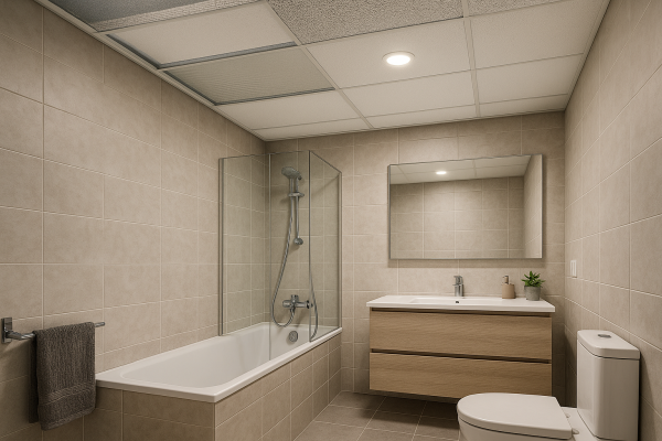 Как выбрать влагостойкие потолки для ванной: пароизоляция, подвесные системы и освещение без лишних затрат Как выбрать влагостойкие потолки для ванной: пароизоляция, подвесные системы и освещение без лишних затрат