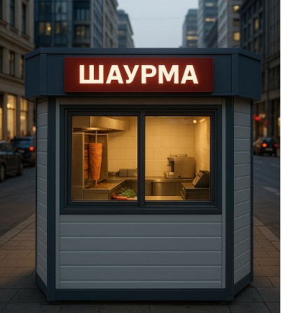 Купить киоск для шаурмы из сэндвич-панелей 1