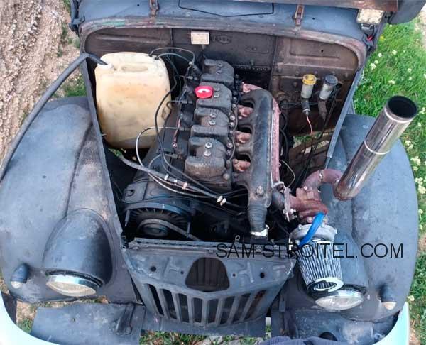 Газ-69 с двигателем от трактора т-40 и турбиной: дизельный монстр своими руками Газ-69 с двигателем от трактора т-40 и турбиной: дизельный монстр своими руками