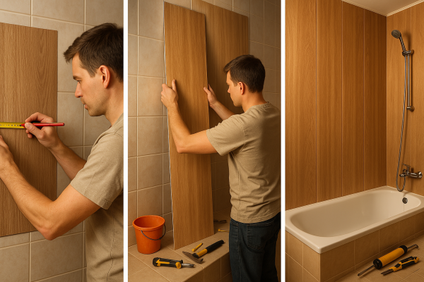 Как установить пластиковые панели в ванной: от разметки до ухода и сочетания с освещением без лишних затрат Как установить пластиковые панели в ванной: от разметки до ухода и сочетания с освещением без лишних затрат