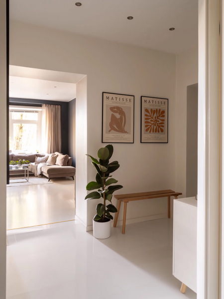 Чёрные стены, белый пол: интерьер на контрастах в гетеборге (65 кв. М) Чёрные стены, белый пол: интерьер на контрастах в гетеборге (65 кв. М)