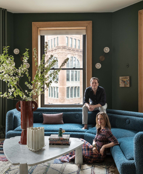 Чудесные интерьеры лофта семьи дизайнера в нью-йорке