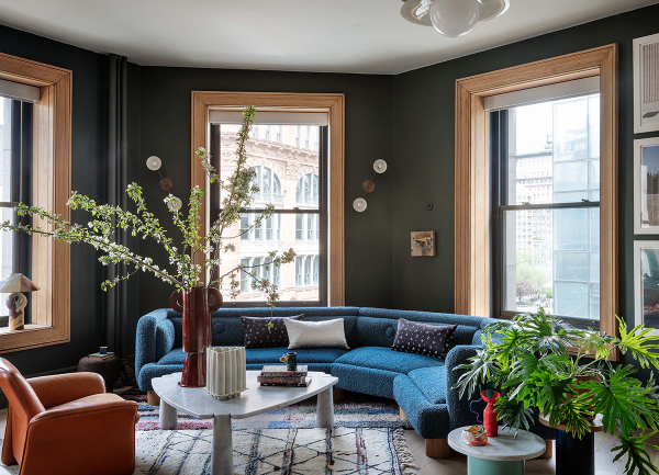 Чудесные интерьеры лофта семьи дизайнера в нью-йорке