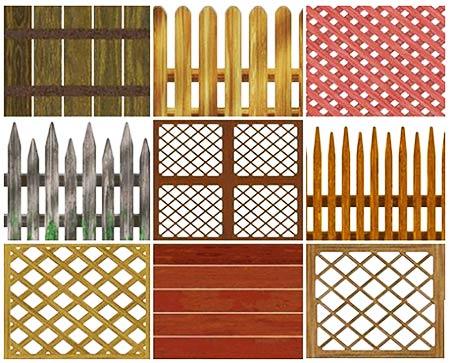 Декоративные деревянные заборы для сада