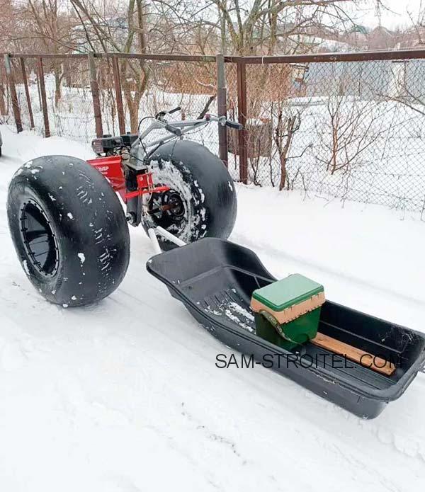 Сделал вездеход из мотоблока своими руками: проезжает там, где застревает машина Сделал вездеход из мотоблока своими руками: проезжает там, где застревает машина