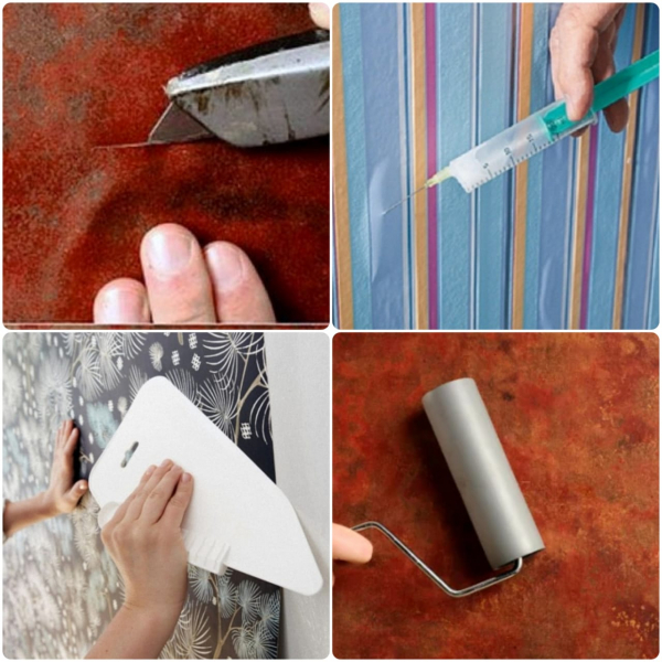 Причины появления пузырей на обоях и 3 способа удаления их после высыхания Причины появления пузырей на обоях и 3 способа удаления их после высыхания