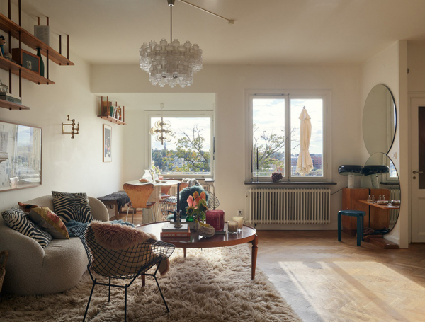 Необычная двухэтажная квартира в стокгольме с видовой террасой Необычная двухэтажная квартира в стокгольме с видовой террасой