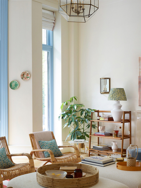 Жизнерадостный интерьер в лондоне, вдохновлённый летним отдыхом