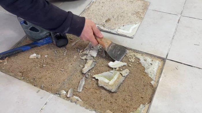 Как локально снять плитку без повреждения Как локально снять плитку без повреждения