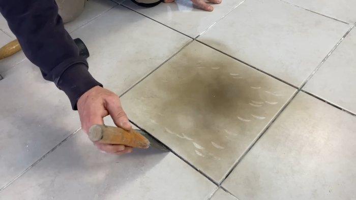 Как локально снять плитку без повреждения Как локально снять плитку без повреждения