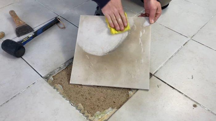 Как локально снять плитку без повреждения Как локально снять плитку без повреждения